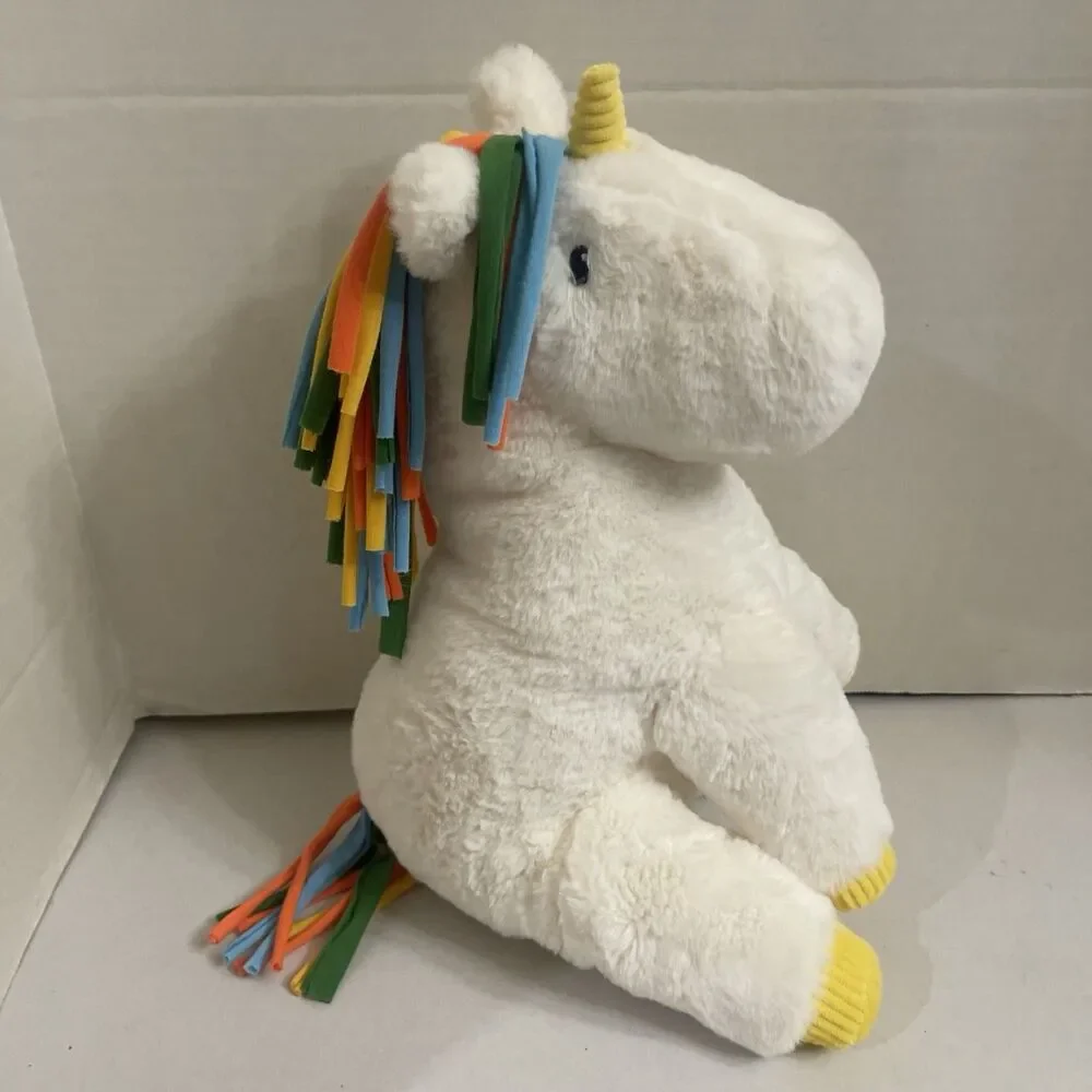 Giggle Scape Unicorn Plush Soft Stuffed Animal Toy 24” Sitting Rainbow Hair